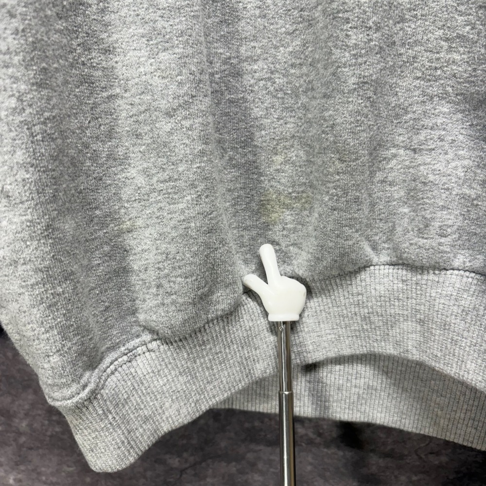 VTg Y2K Salem College Crewneck Sweatshirt Size L Gray Embroidered Pullover - Picture 4 of 14